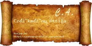 Czékmány Attila névjegykártya